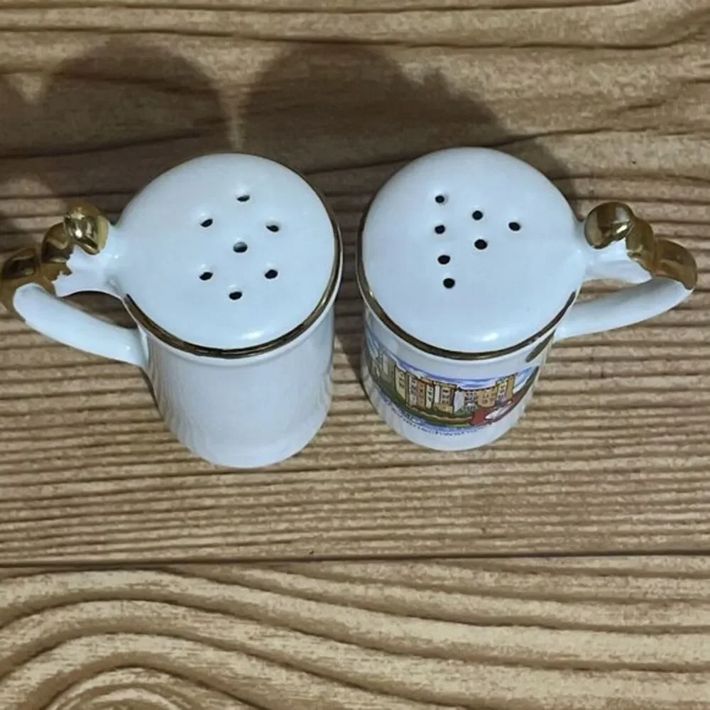 Vintage Mini Beer Stein Salt & Pepper Shakers Made In‎ Germany Neuschwanstein